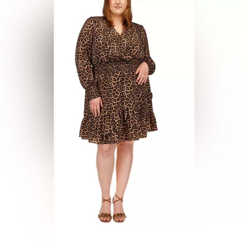 Michael Kors
Plus Size Julia Smocked Waist Animal-Print Dress
